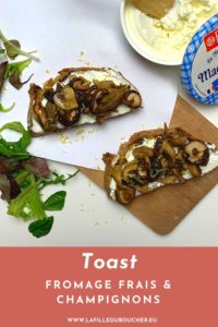 toast fromage frais champignons pin